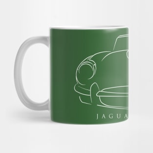 Jaguar E-Type - front stencil, white Mug